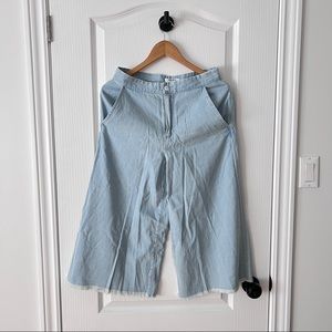 High Rise Wide Culotte Jeans